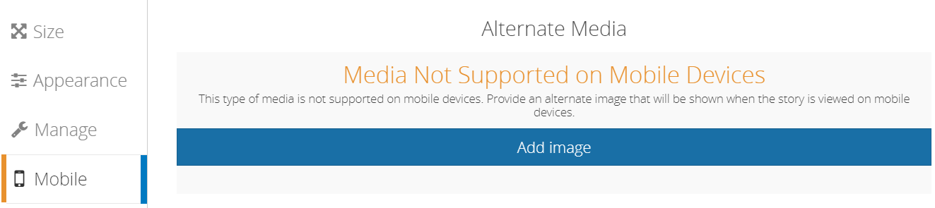  How to add an alternative media for mobile devices 