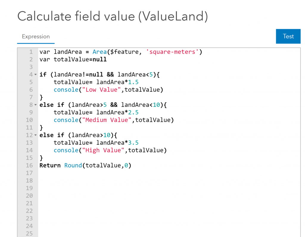 Console function being used in an attribute calculation