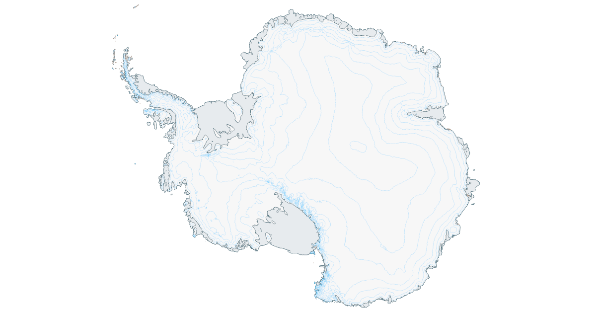 Explore Antarctica's topography with these vectors and contours data from the British Antarctic Survey.
