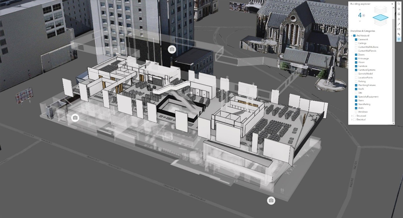 An example of BIM data showing a building with floor by floor details.