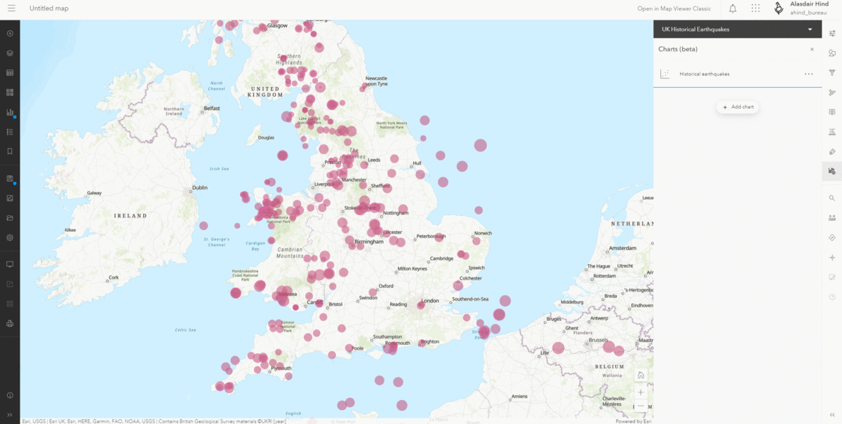 New Map Viewer with an interactive chart