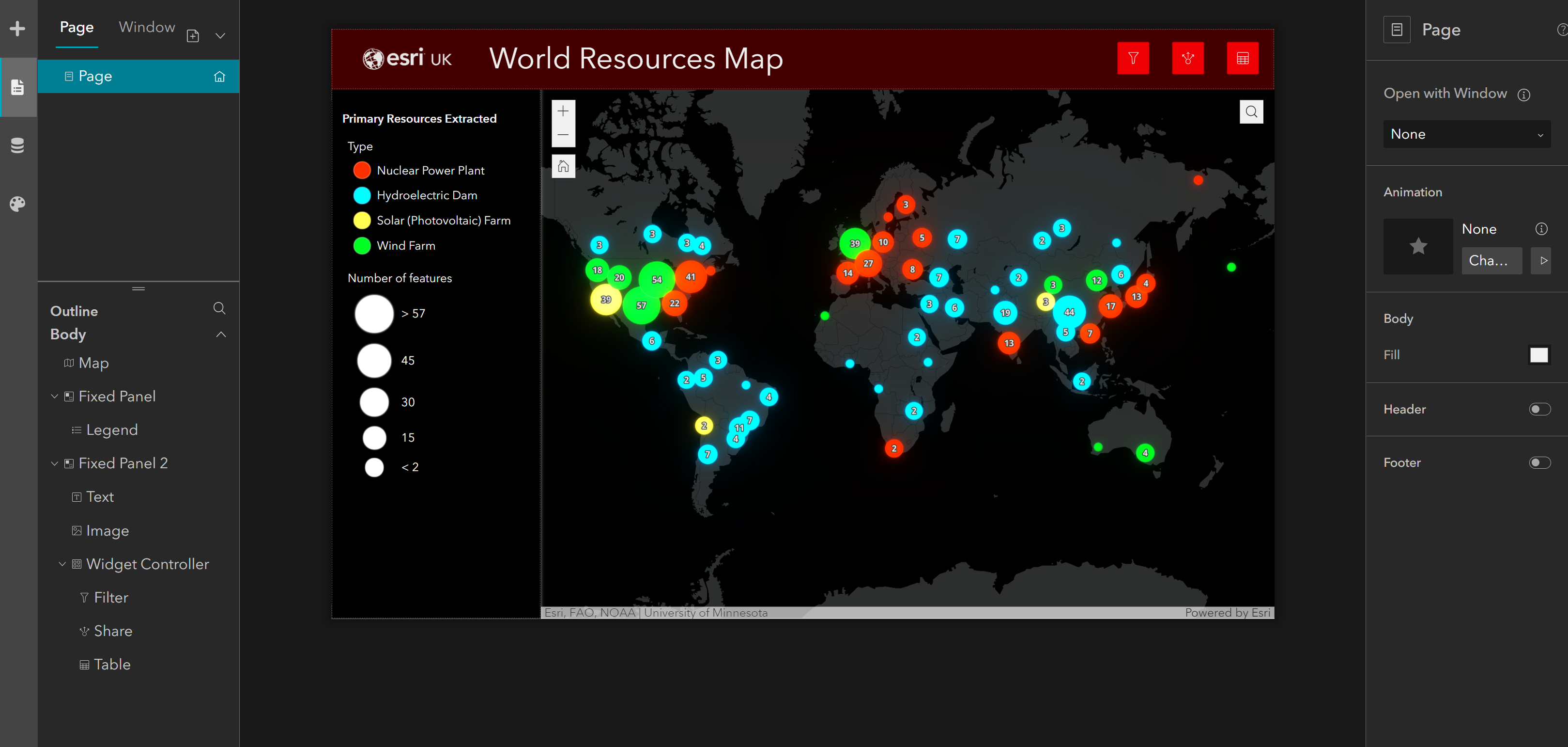 Create an app using a custom template in ArcGIS Experience Builder