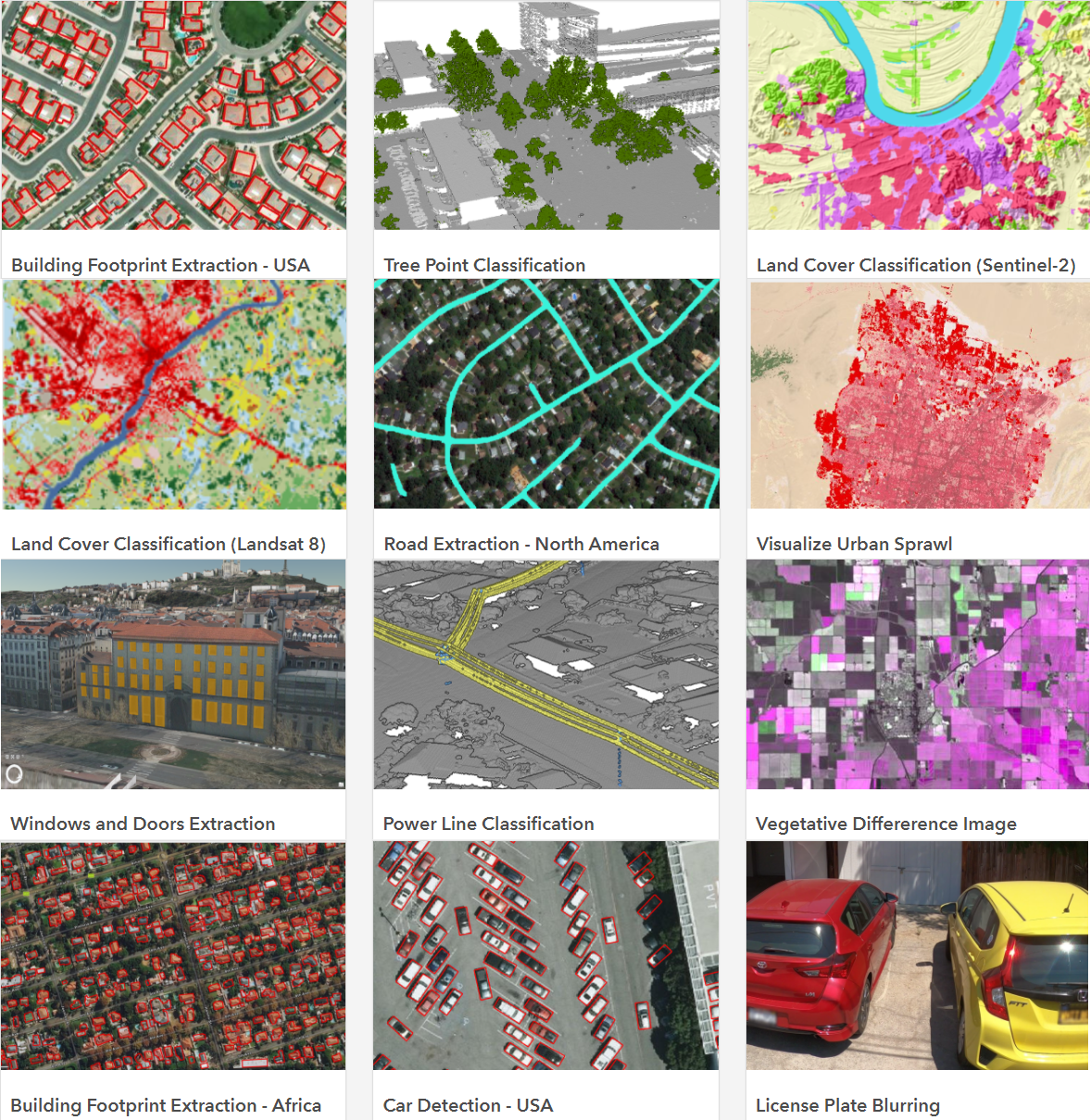 Machine Learning models in the ArcGIS Living Atlas