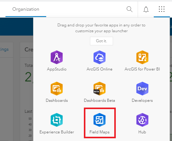 ArcGIS Field Maps app launch