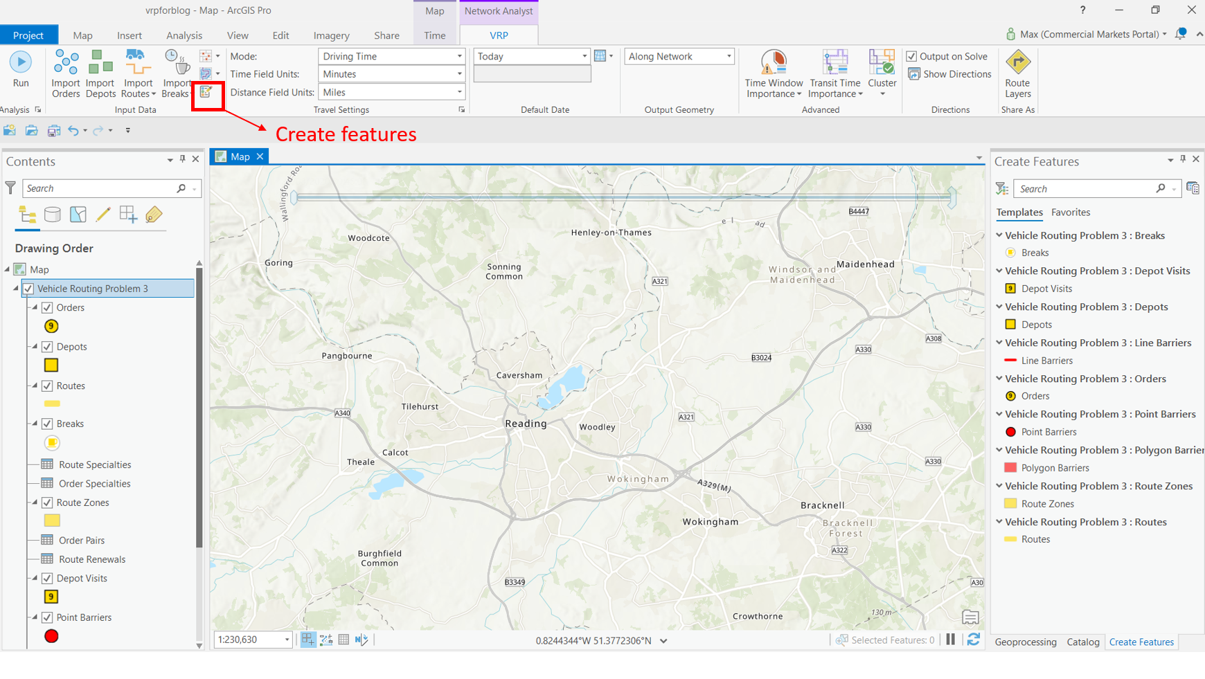 Create vehicle routing problem