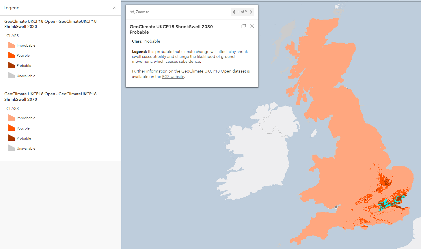 The new subsidence data