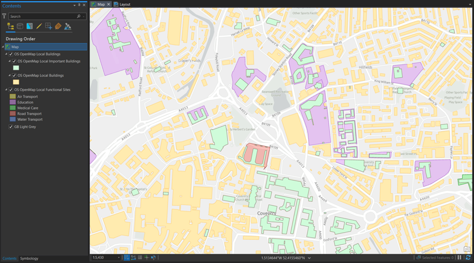 Buildings & Functional Sites in ArcGIS Pro