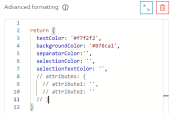Example script to customise text colour using hex codes.