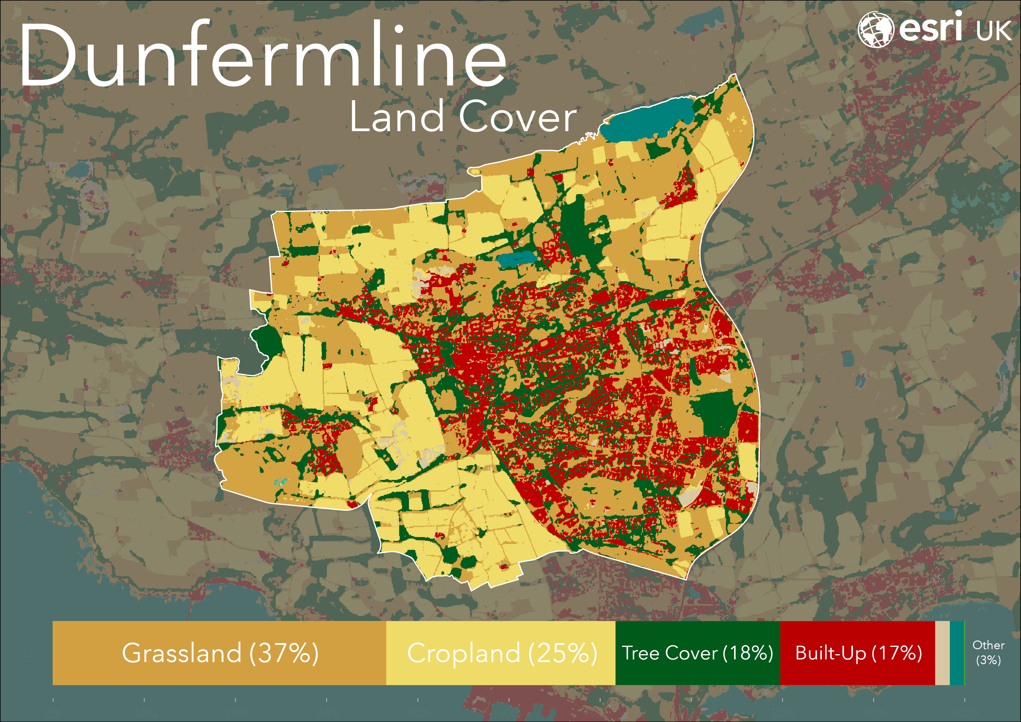 Land cover map of Dunfermline