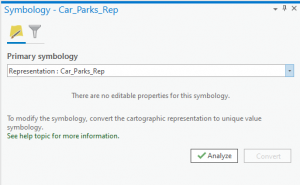 Convert the representation symbology to unique values, but analyse first! 