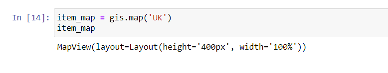 ArcGIS Notebooks code for creating a map