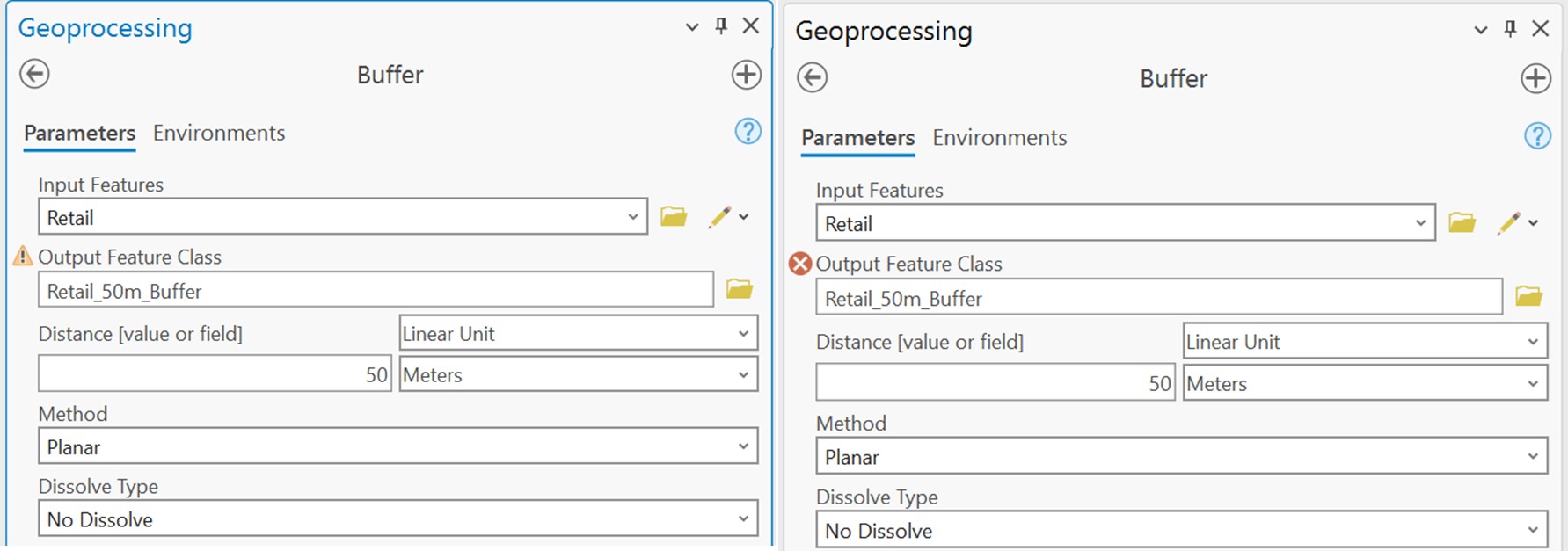 Geoprocessing pane