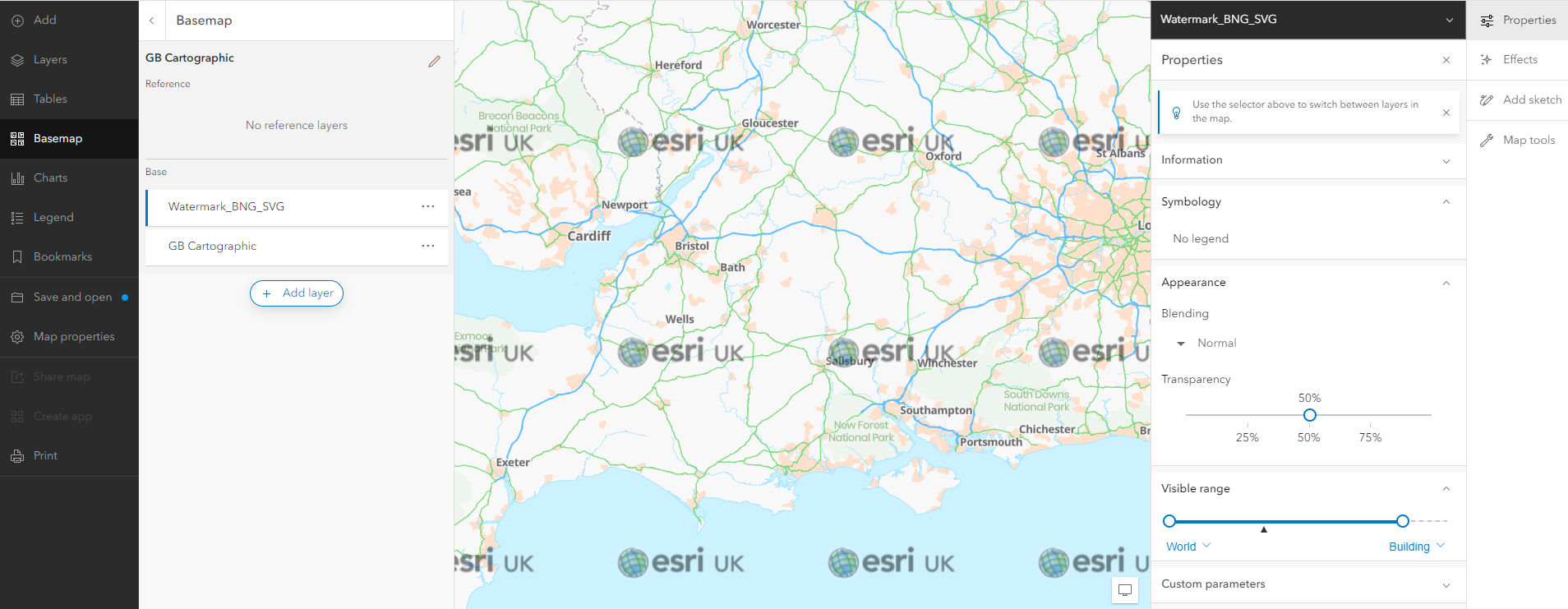 Watermarkr your map - Resource Centre | Esri UK