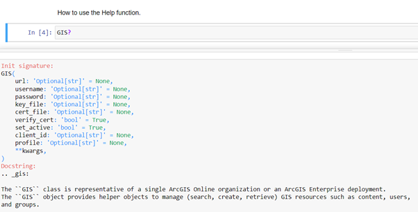 Help function example.