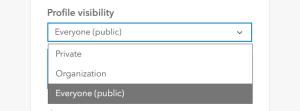 Profile visibility settings