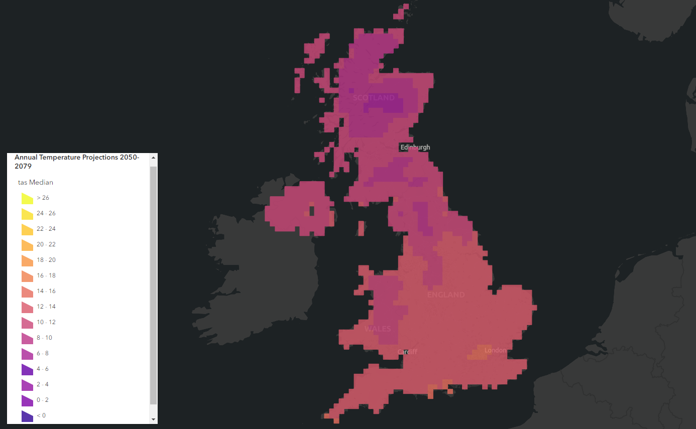 Climate data from the Met Office