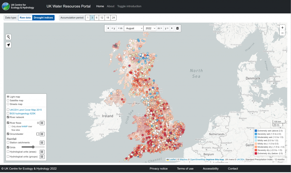 The UK Water Resources Portal by the Centre for Ecology and Hydrology