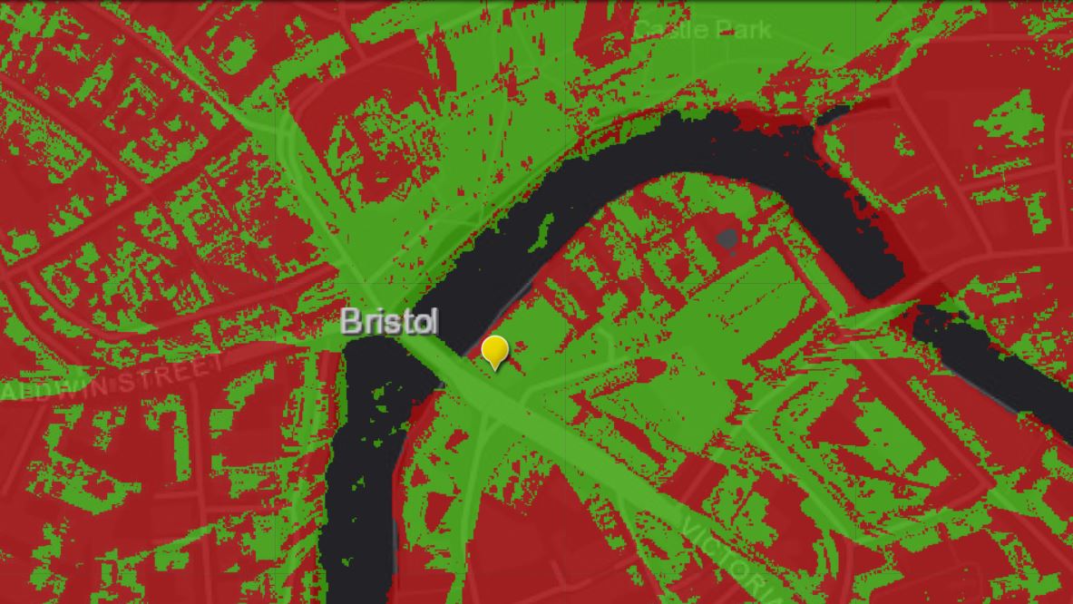  Viewshed Analysis of Bristol City | source: Esri UK 