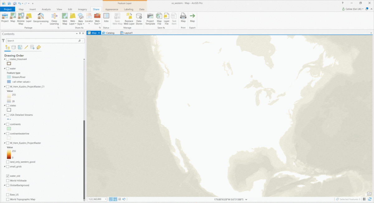 animation of all layers in ArcGIS Pro added on top of one another