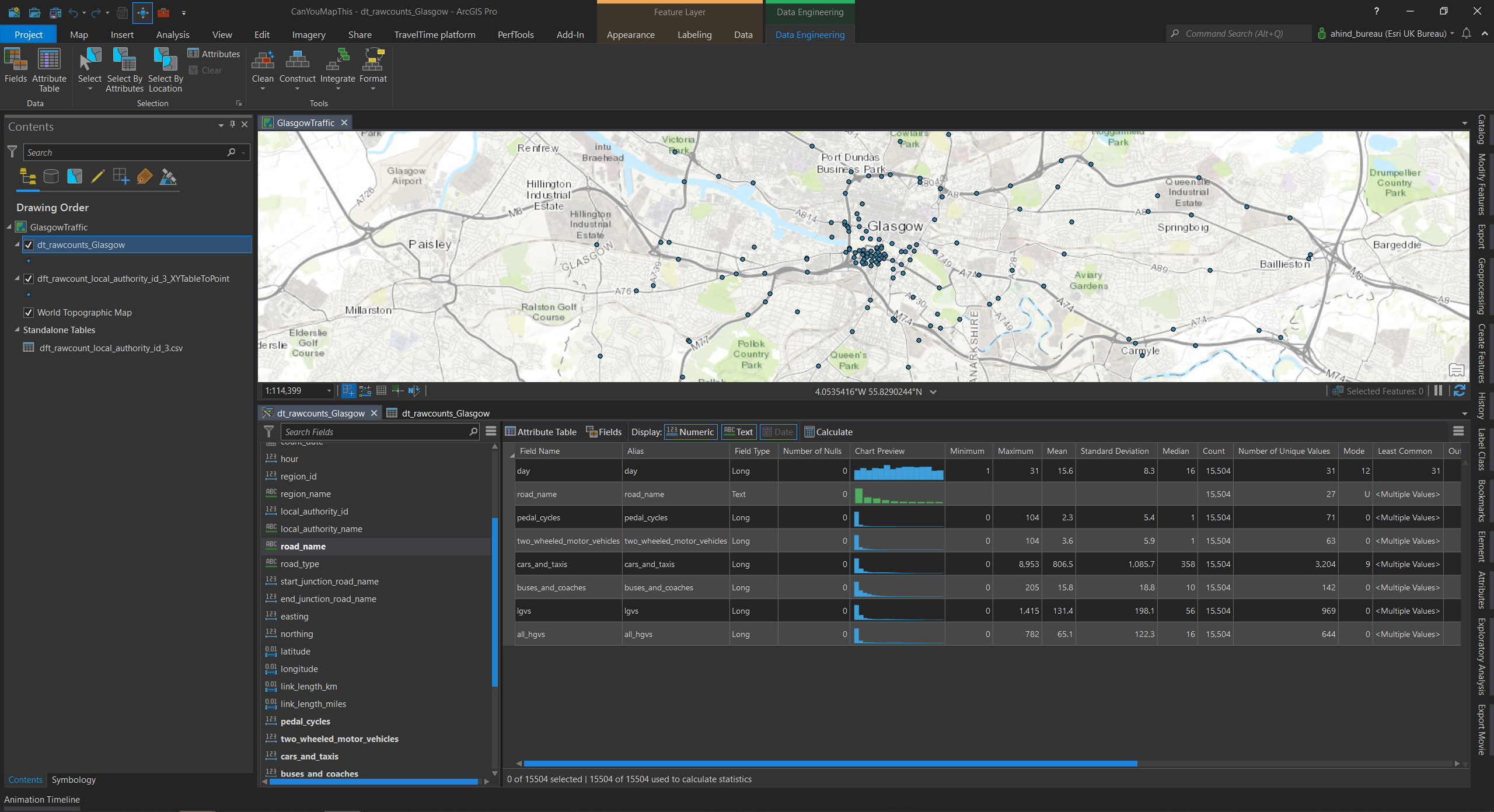 The new Data Engineering view in ArcGIS Pro