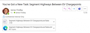 E-mail with .esriTask file attached
